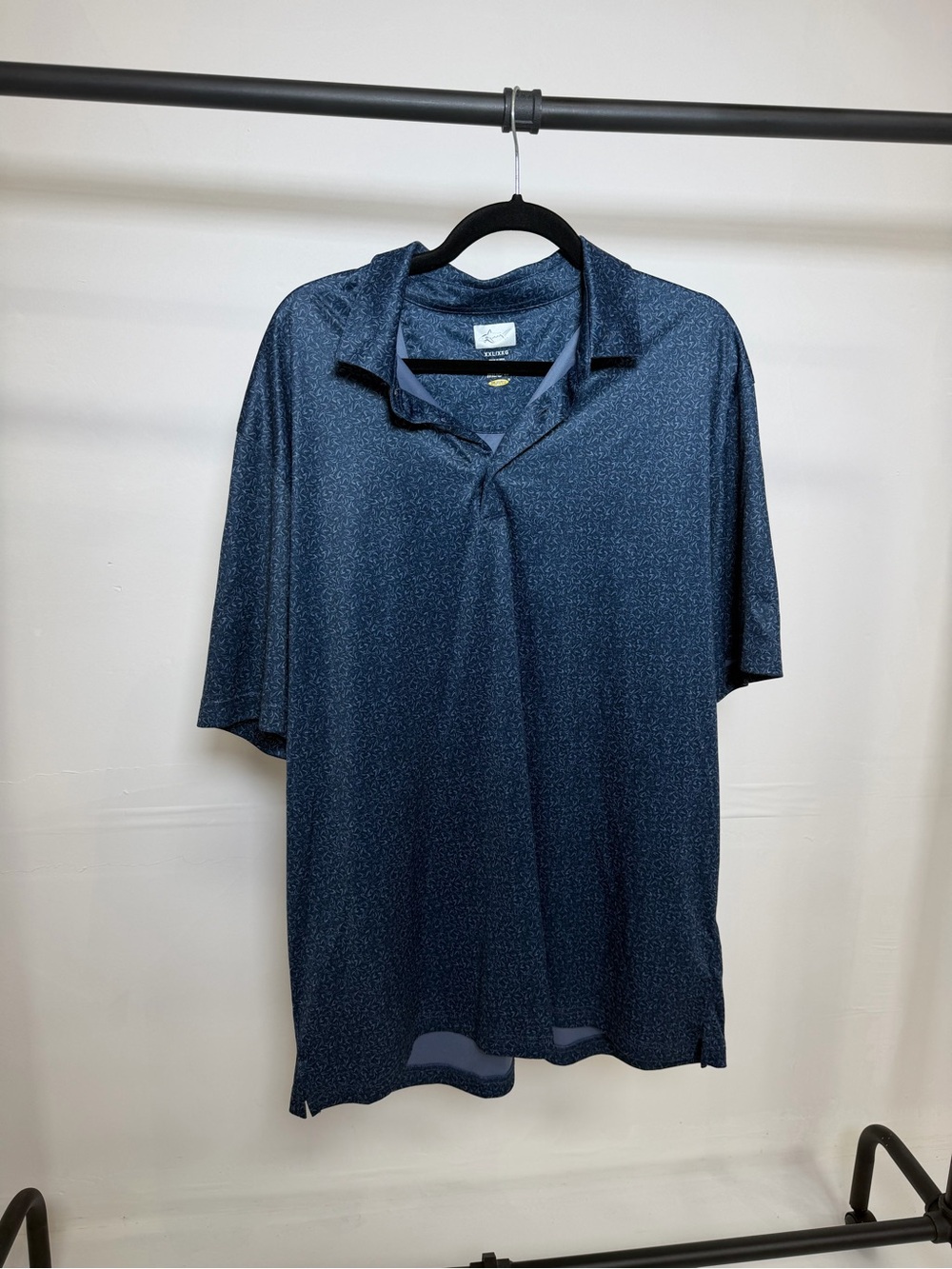 Greg Norman Collection Navy Microprint Polo Shirt